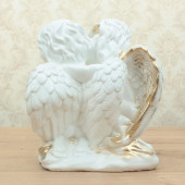 Сувенир Ангел пара крыло (белый с золотом) (Гипс)